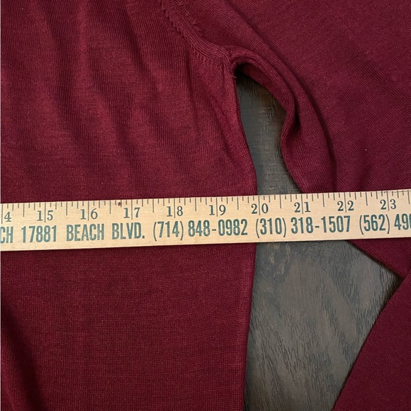 Jared Lang made in Turkey merino wool blend vneck sweater lightweight size M - Picture 6 of 6